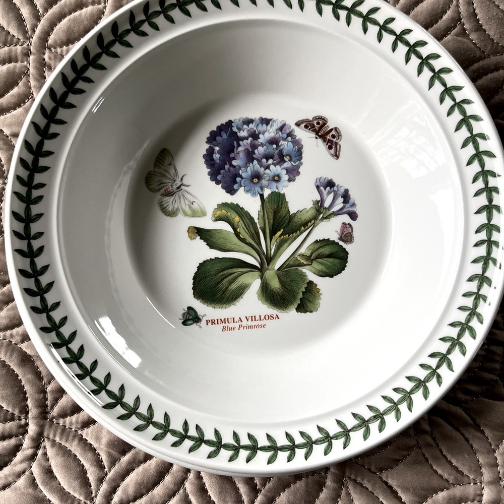 Portmeirion Botanic Garden set/6 large, flat, rimmed salad, soup, pasta bowls❣️ - Picture 5 of 9